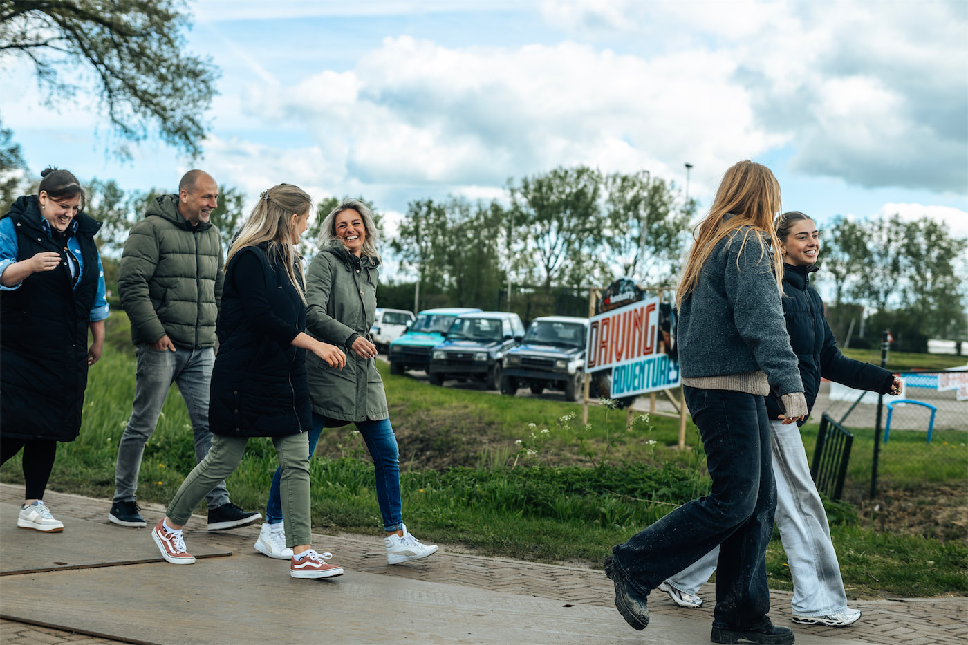 Team in actie tijdens een teambuilding-activiteit
